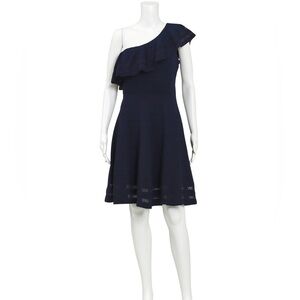 Ted Baker London Navy Streena One Shoulder Dress